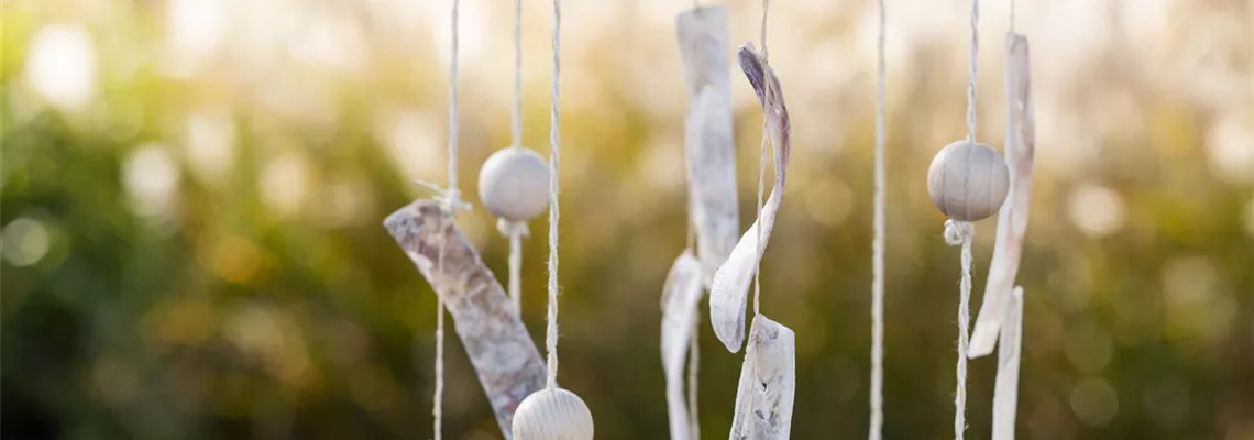 Windspiele im Garten